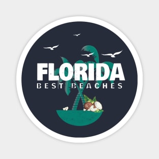 Florida Best Beaches Best Tshirt for summer Vacation Magnet